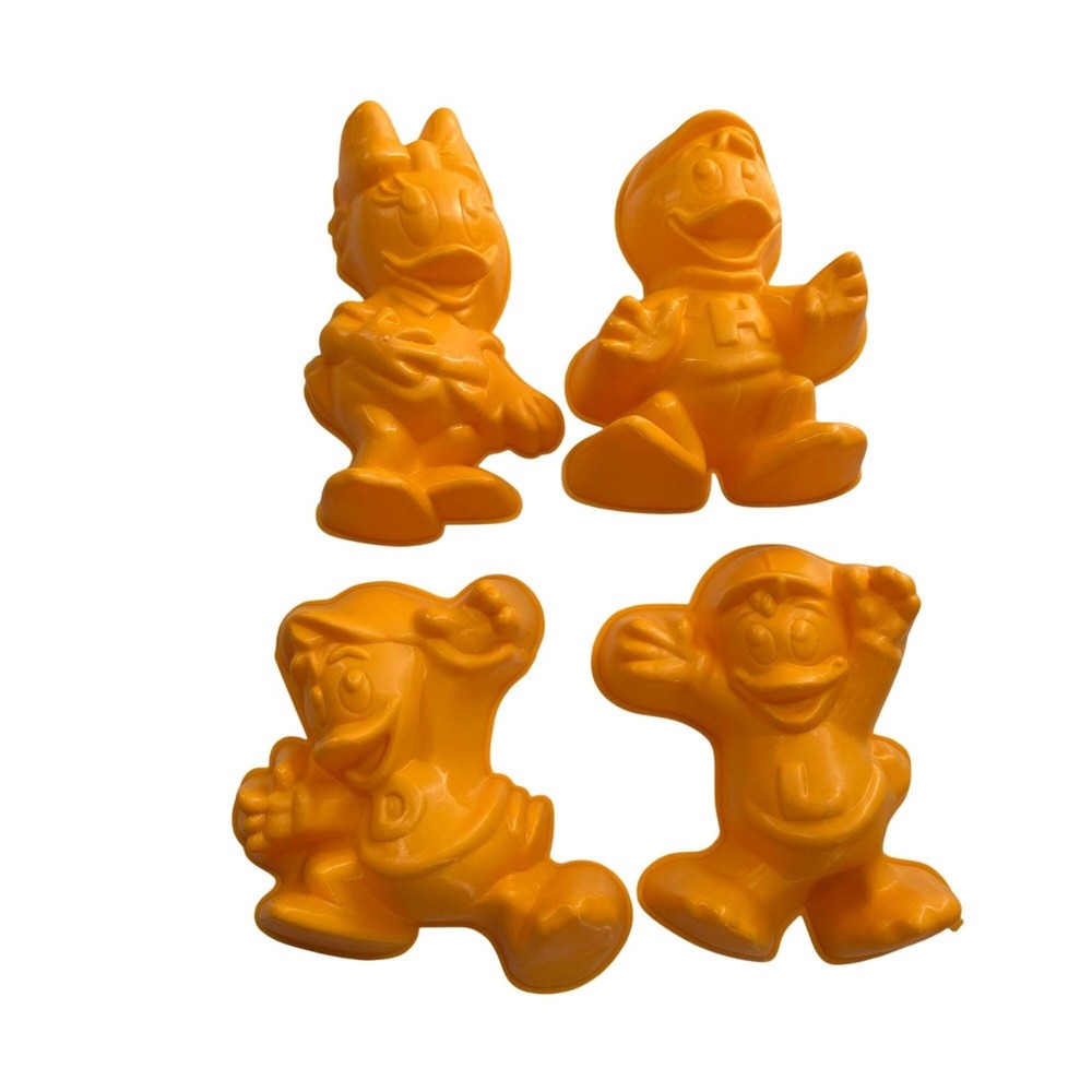 Vtg Disney Character Plastic‎ Molds Set Of 4 Jello Mold Daisy Duck 1989 Gelatin